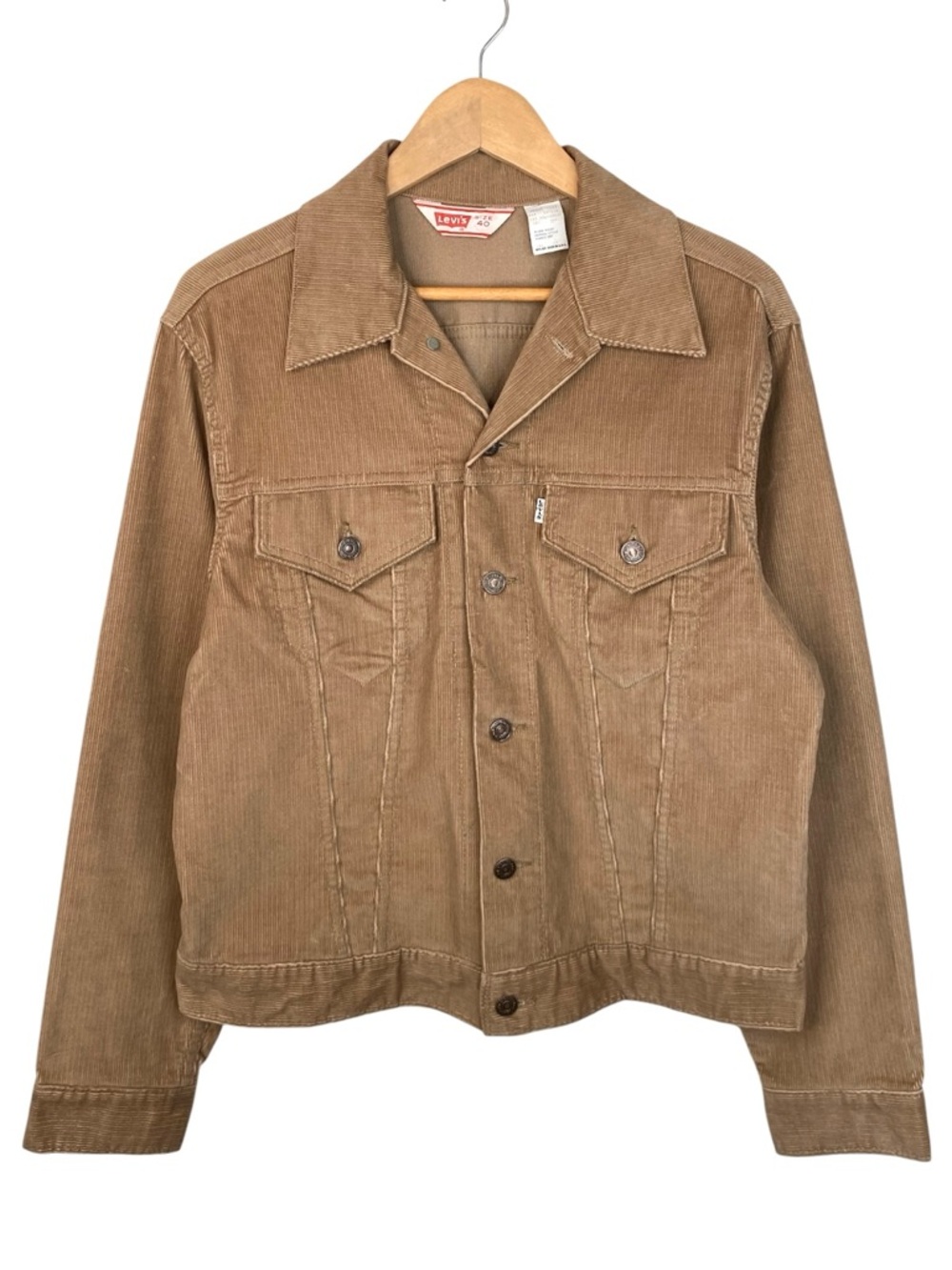 LEVI'S Vintage White Tag Corduroy Trucker Jacket - Tan - Size M